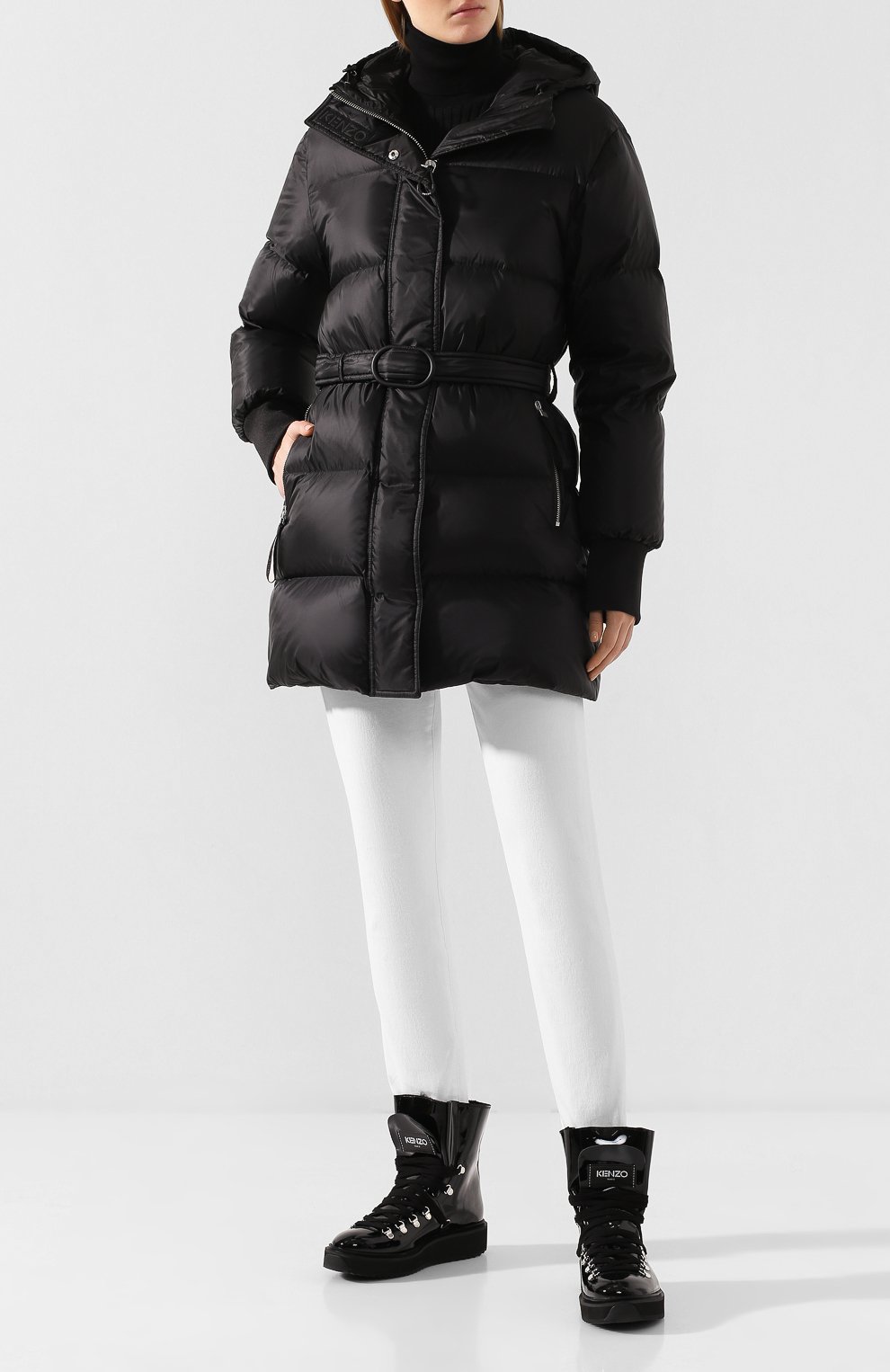 Пуховик с поясом KENZO, арт. F9620U046565, фото 2