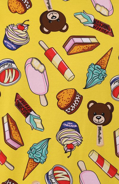 Хлопковая футболка MOSCHINO желтого цвета по цене 11000 руб., арт. A0712/9413, фото 5 Хлопковая футболка MOSCHINO, арт. A0712/9413, фото 5