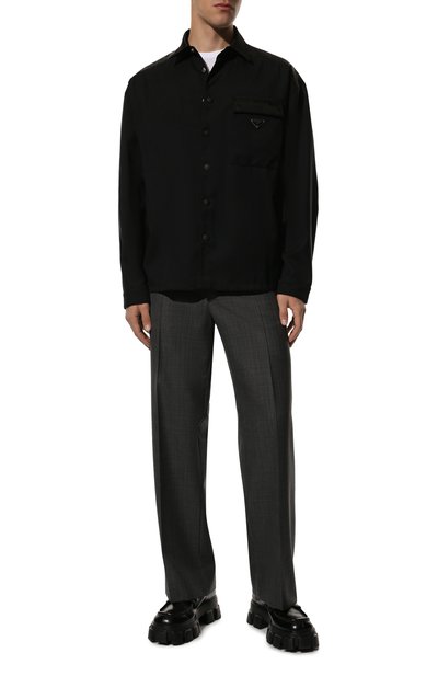 Кожаные лоферы monolith PRADA, арт. 2DE129-B4L-F0002, фото 2