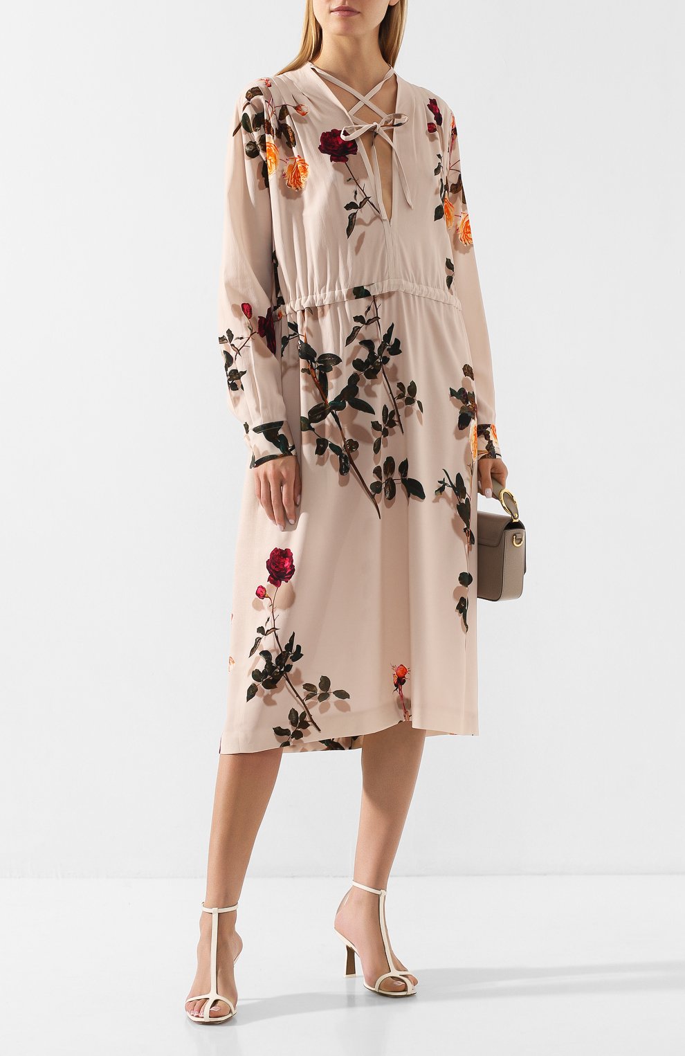 Платье с принтом DRIES VAN NOTEN розового цвета по цене 79250 руб., арт. 192-11058-8413, фото 2 Платье с принтом DRIES VAN NOTEN, арт. 192-11058-8413, фото 2