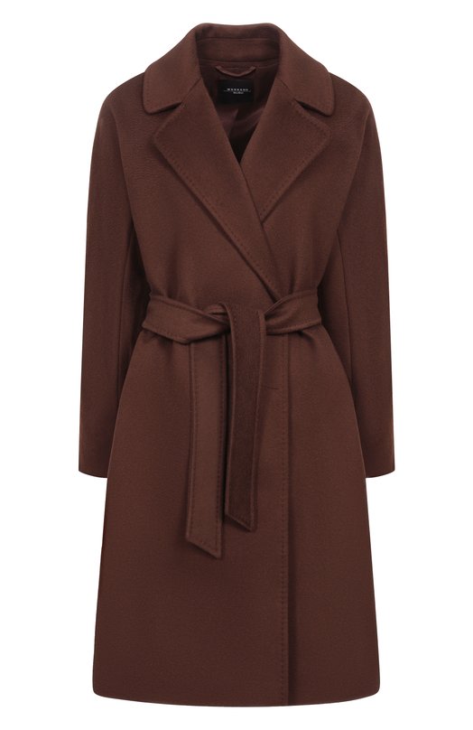 Шерстяное пальто Weekend Max Mara C0RTE Коричневый C0RTE