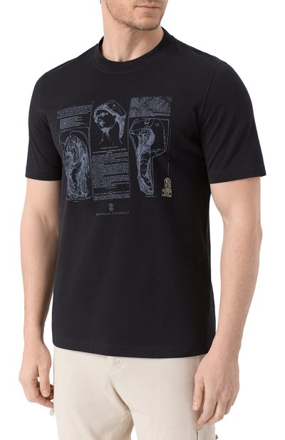 Хлопковая футболка BRUNELLO CUCINELLI, арт. M0B138517, фото 3