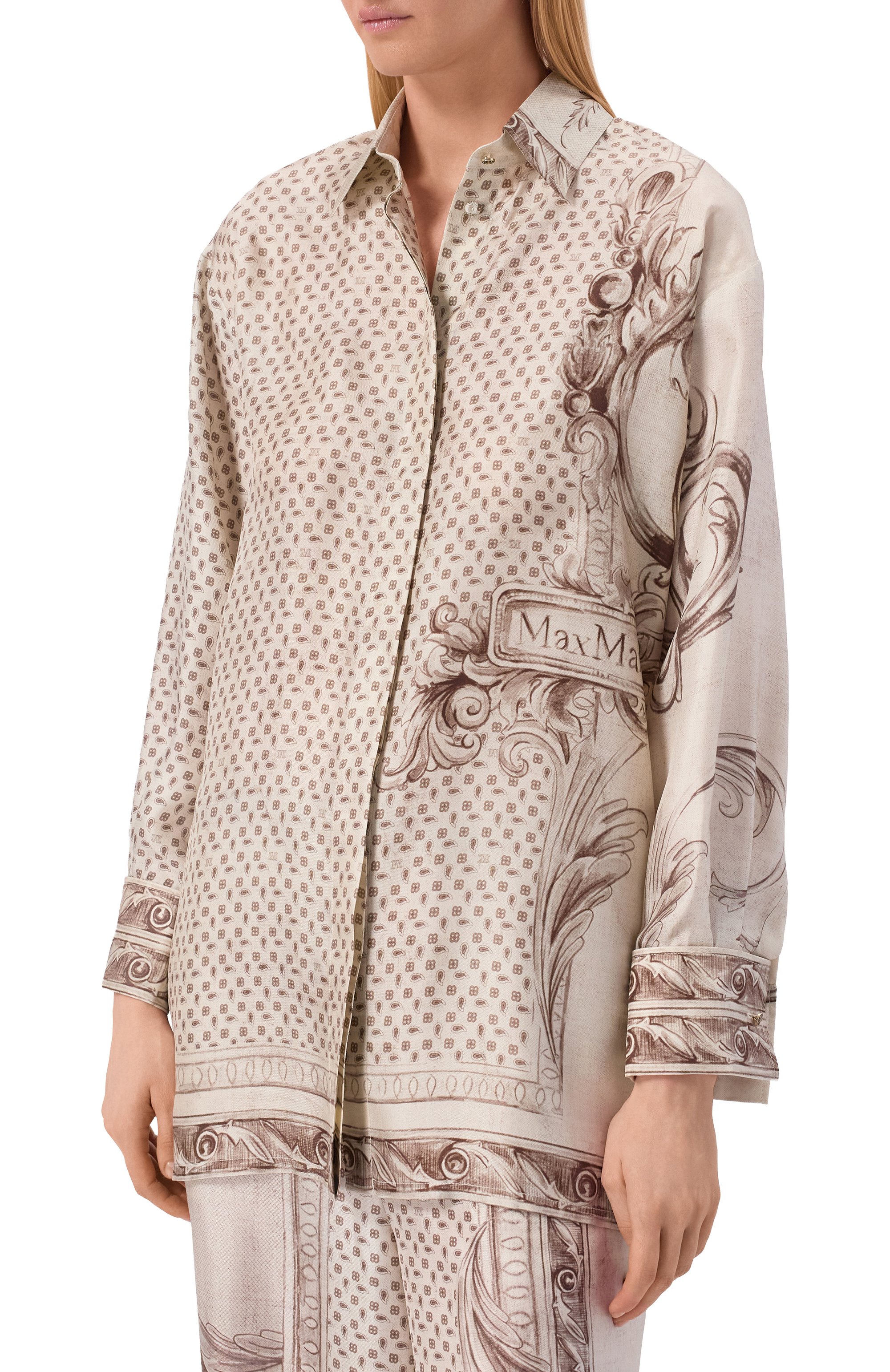 Шелковая рубашка MAX MARA, арт. MXMGRAD0, фото 3