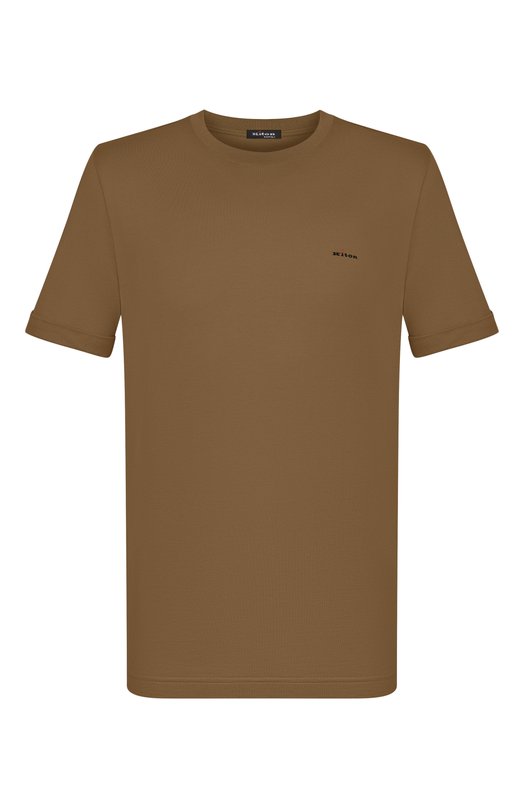Хлопковая футболка Kiton UMK0891 Хаки UMK0891