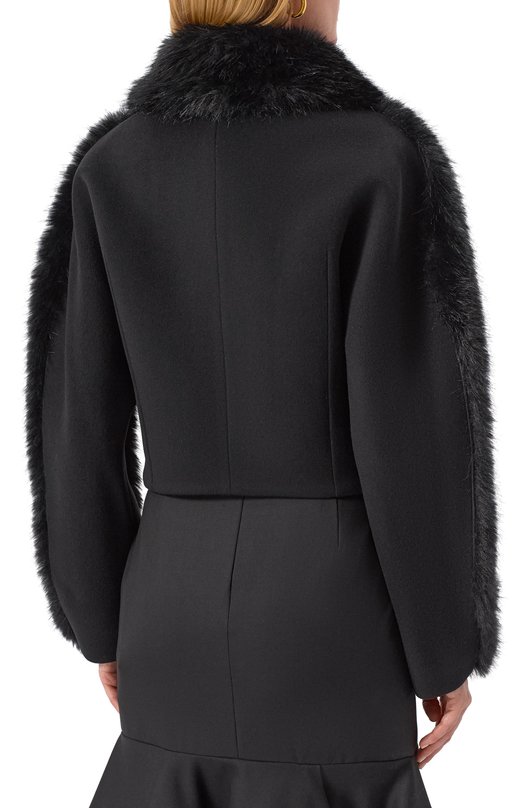 Комбинированное полупальто Nina Ricci 25ACMA018/PL0483 Чёрный  25ACMA018/PL0483 Фото 4