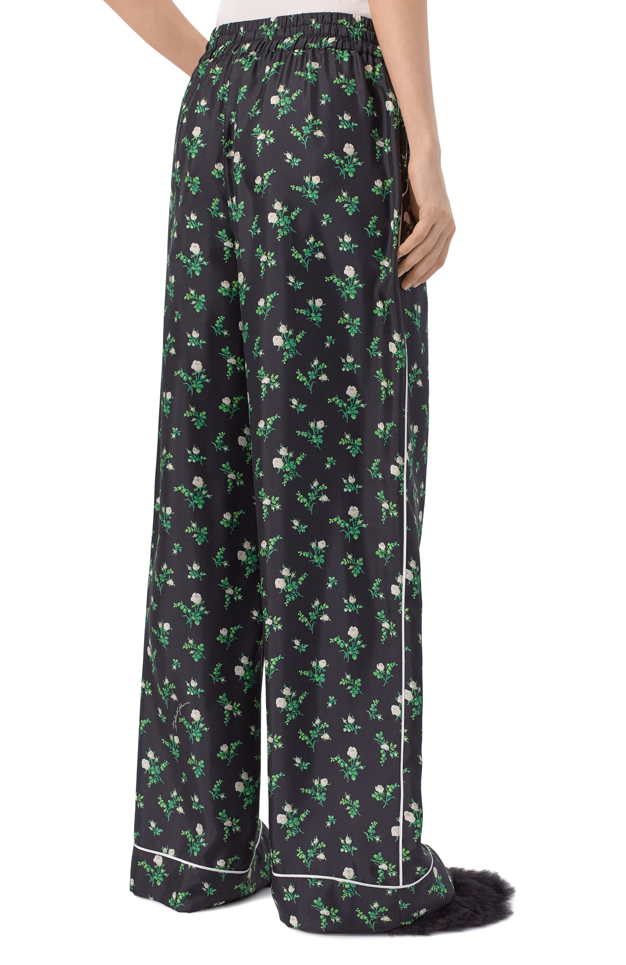 Шелковые брюки DOLCE & GABBANA, арт. FTDKTT/IS13G, фото 4