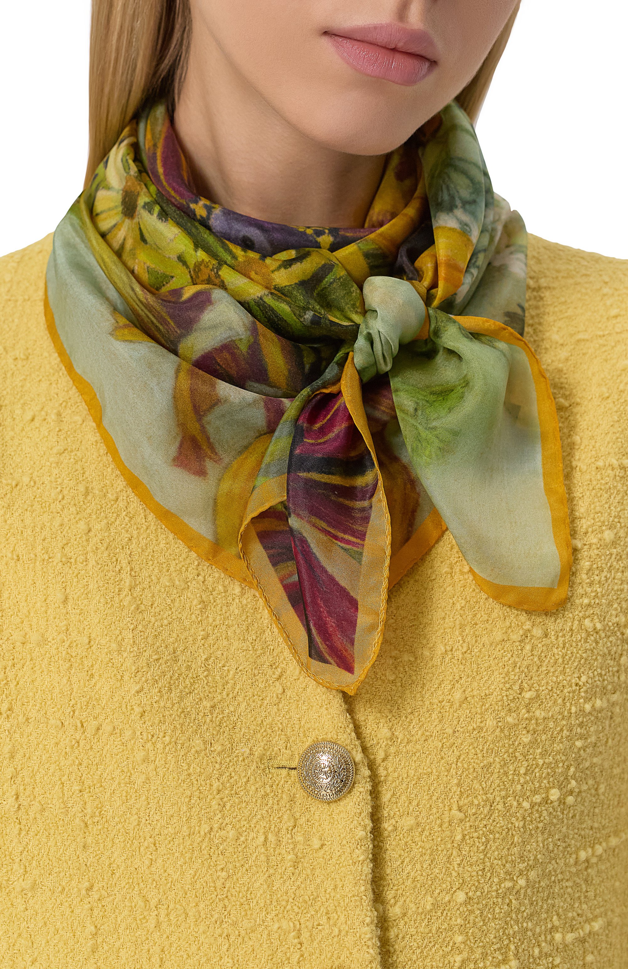 Шелковый платок полевые цветы GOURJI, арт. 91149937/81172, фото 2