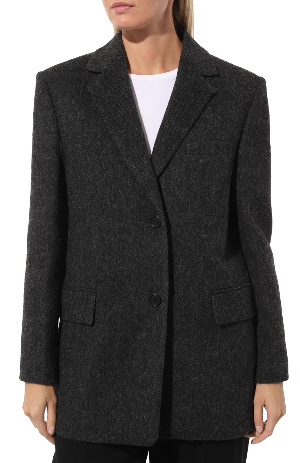 Жакет JUUN.J серого цвета по цене 85600 руб., арт. JW3X11W00/3, фото 3 Жакет JUUN.J, арт. JW3X11W00/3, фото 3