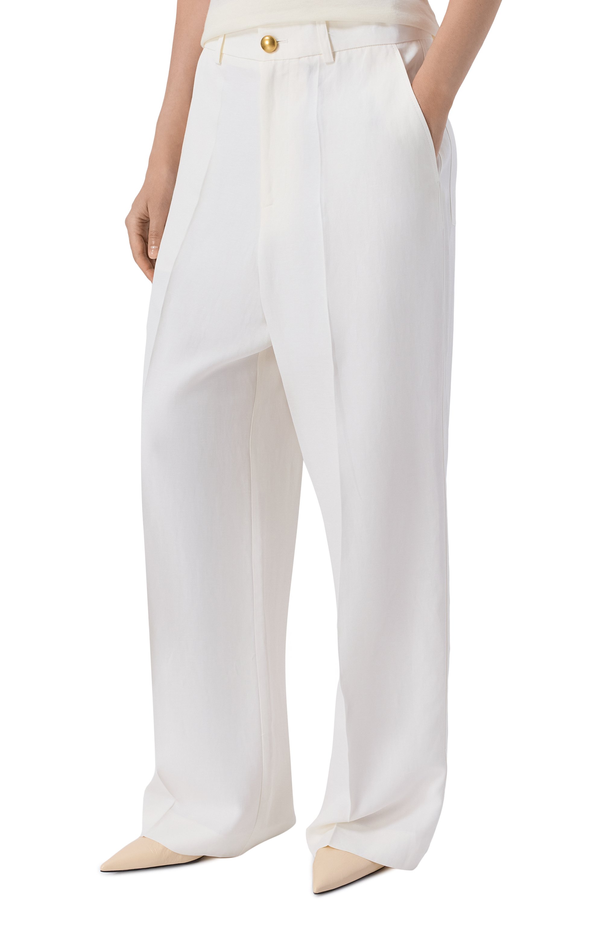 Брюки из вискозы и льна P.A.R.O.S.H., арт. D233018G/RAISA26, фото 3