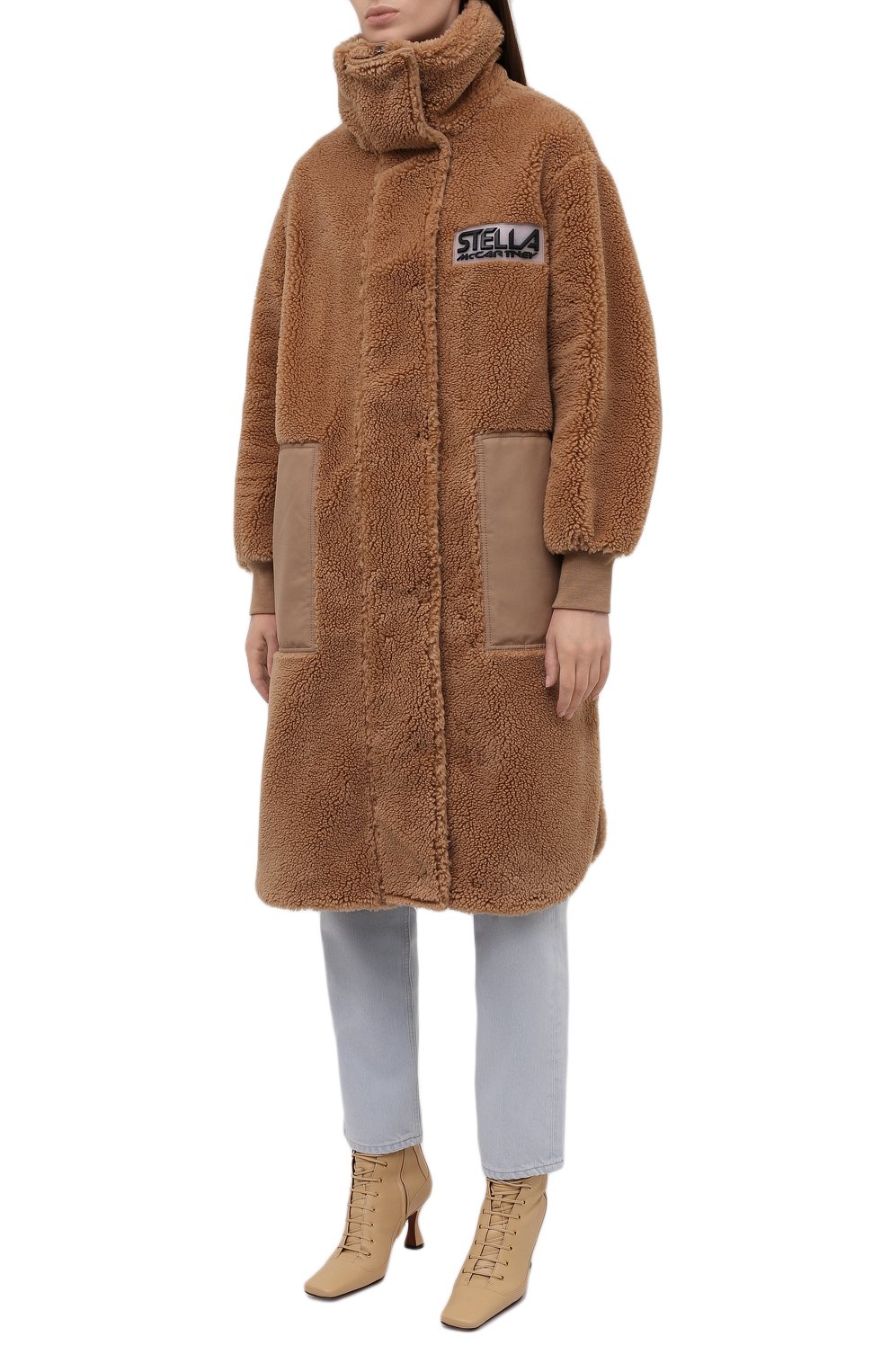Шуба из экомеха STELLA MCCARTNEY бежевого цвета по цене 127500 руб., арт. 603281/SSB03, фото 3 Шуба из экомеха STELLA MCCARTNEY, арт. 603281/SSB03, фото 3
