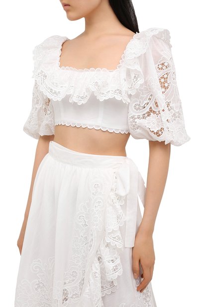 Хлопковый топ ZIMMERMANN, арт. 9840TLLU, фото 3