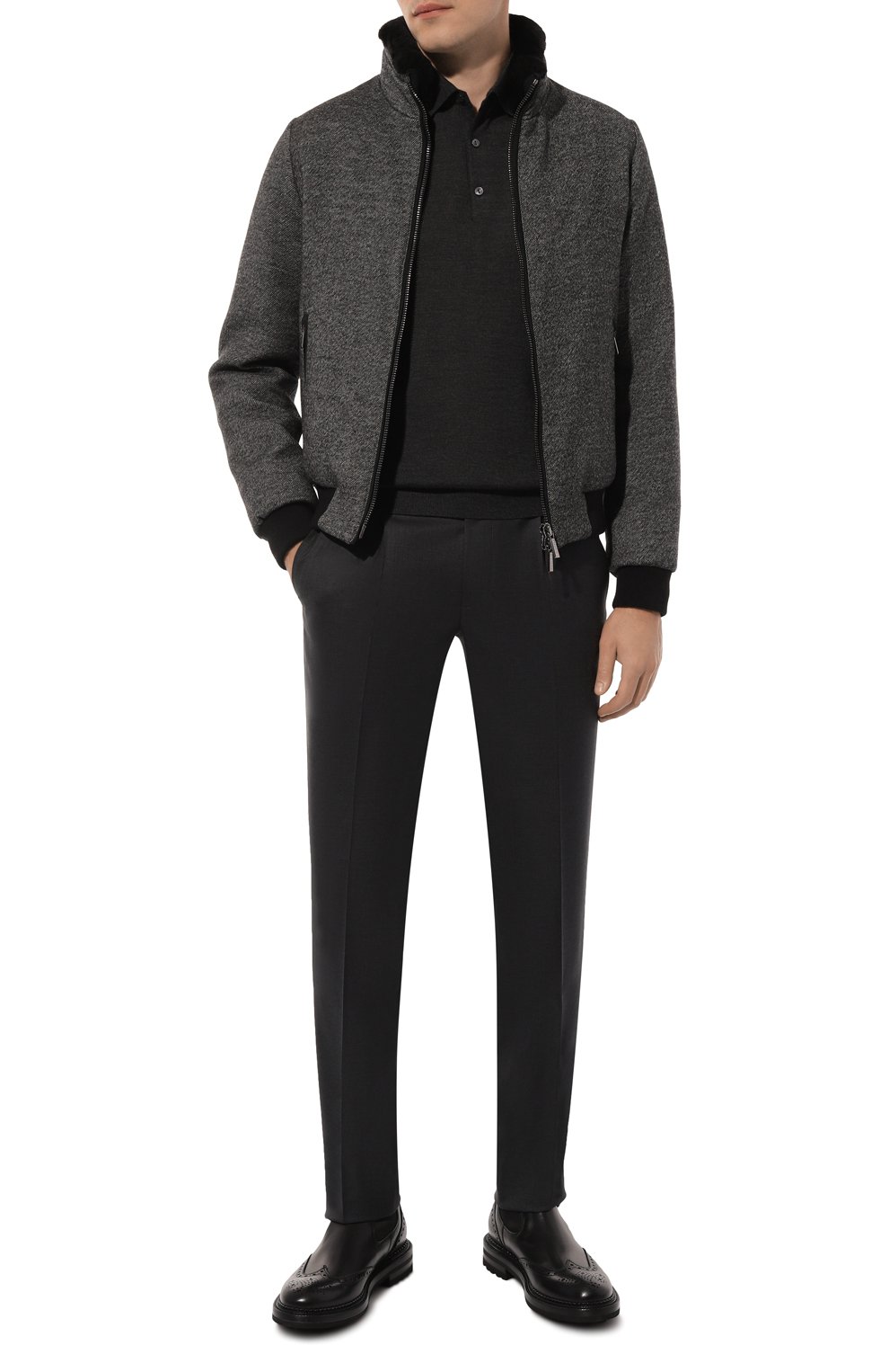 Пуховый бомбер bellati-lp с воротником из ягненка MOORER, арт. ITALLE-LP, фото 2