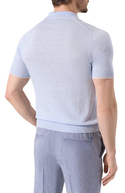 Поло изо льна и хлопка FEDELI, арт. 8UE05822, фото 4