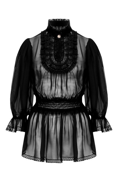 Женская блузка из смеси шелка и хлопка DOLCE & GABBANA, арт. F72W1Z/FU1AT