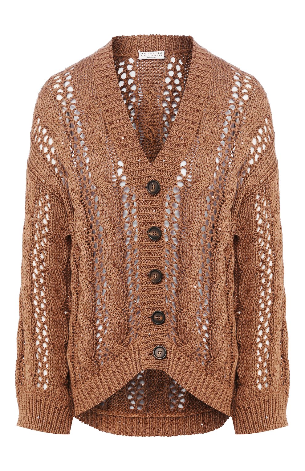 Кардиган из смеси хлопка и льна BRUNELLO CUCINELLI, арт. M70310316, фото 1