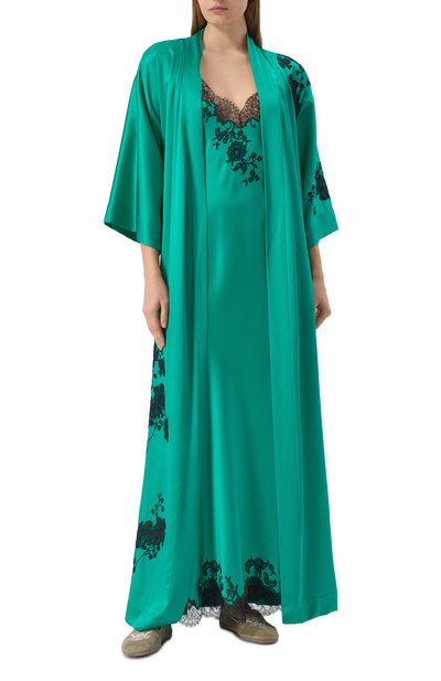 Шелковый халат CARINE GILSON, арт. SA0168SS, фото 2