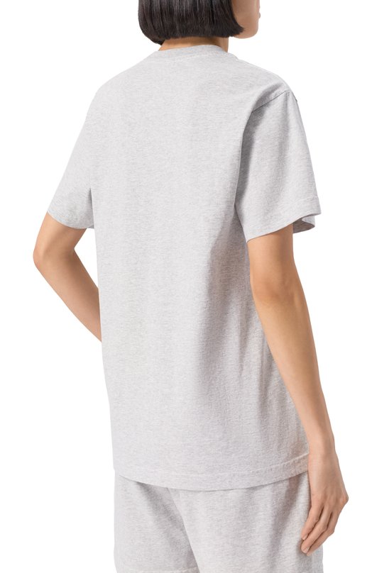 Хлопковая футболка Sporty and Rich T0043622501GY03 Серый  T0043622501GY03 Фото 4
