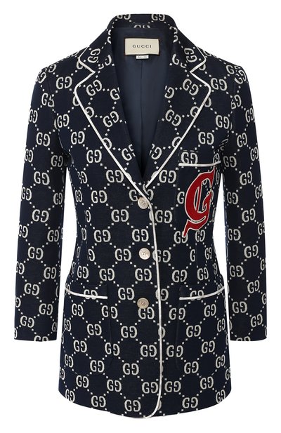 Женский хлопковый жакет с логотипом бренда GUCCI, арт. 516413/ZLK15