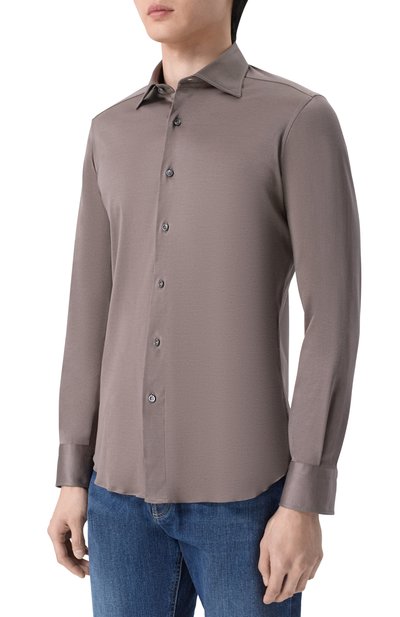 Хлопковая рубашка MVST, арт. SLIM/GABRIELLE/R0UND/1628-JERSEY (INTERL0CK), фото 3