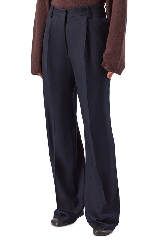 Шерстяные брюки Dries Van Noten 130922/3193 Синий  130922/3193 Фото 3