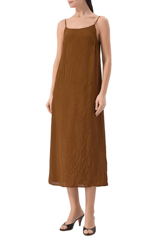 Платье из вискозы Uma Wang S2 M UP5016 Коричневый  S2 M UP5016 Фото 3