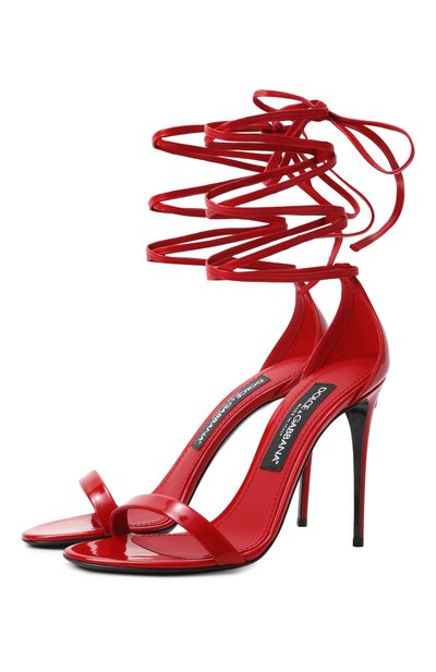 Лакированные босоножки keira 105 DOLCE & GABBANA красного цвета по цене 87550 руб., арт. CR1431_, фото 1 Лакированные босоножки keira 105 DOLCE & GABBANA, арт. CR1431_, фото 1