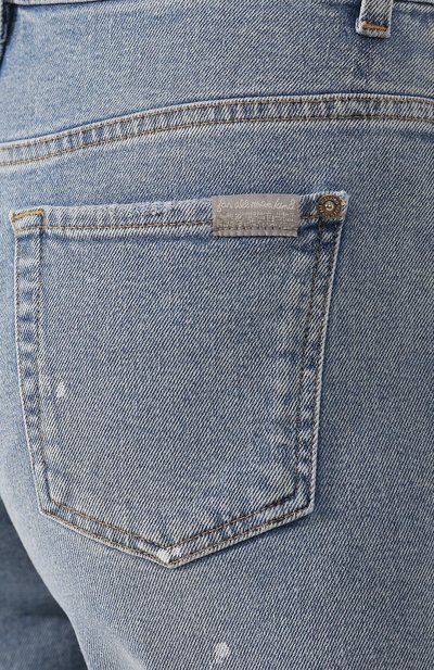 Джинсы с потертостями 7 FOR ALL MANKIND голубого цвета по цене 17950 руб., арт. JSA7R830PH, фото 5 Джинсы с потертостями 7 FOR ALL MANKIND, арт. JSA7R830PH, фото 5