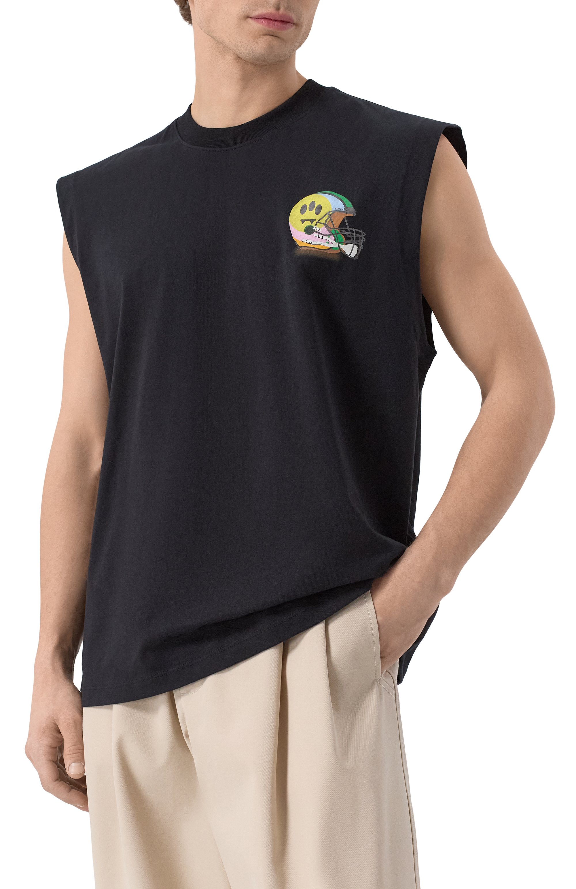 Хлопковая майка BARROW, арт. S5BWMATH144, фото 3