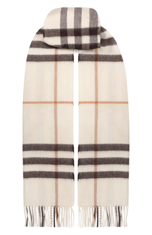 Кашемировый шарф Burberry 8112634 Кремовый 8112634