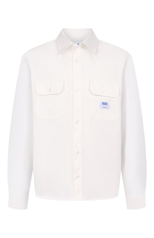 Хлопковая рубашка HUGO Blue 50520001 Белый 50520001