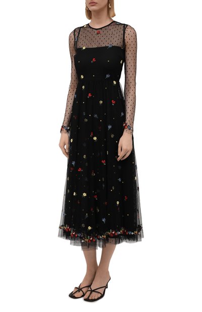 Платье REDVALENTINO черного цвета по цене 135000 руб., арт. WR3VA18N/632, фото 3 Платье REDVALENTINO, арт. WR3VA18N/632, фото 3