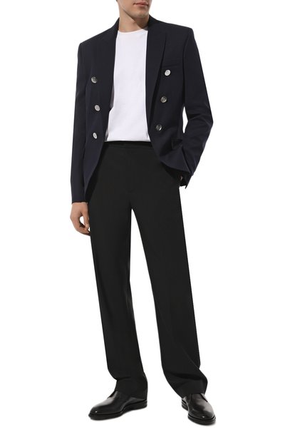 Шерстяной пиджак BALMAIN синего цвета по цене 95750 руб., арт. AH1SI316WB02, фото 2 Шерстяной пиджак BALMAIN, арт. AH1SI316WB02, фото 2