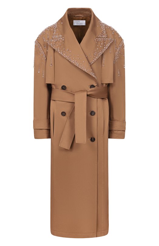 Хлопковый тренч Giuseppe di Morabito 06PSC0031R 16310 Бежевый 06PSC0031R 16310