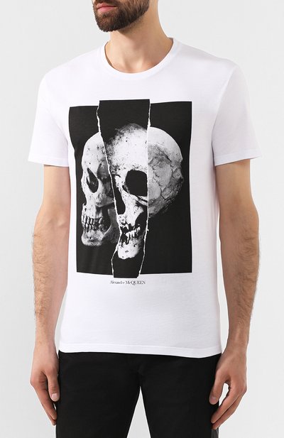 Хлопковая футболка ALEXANDER MCQUEEN, арт. 582923/QNZ8B, фото 3