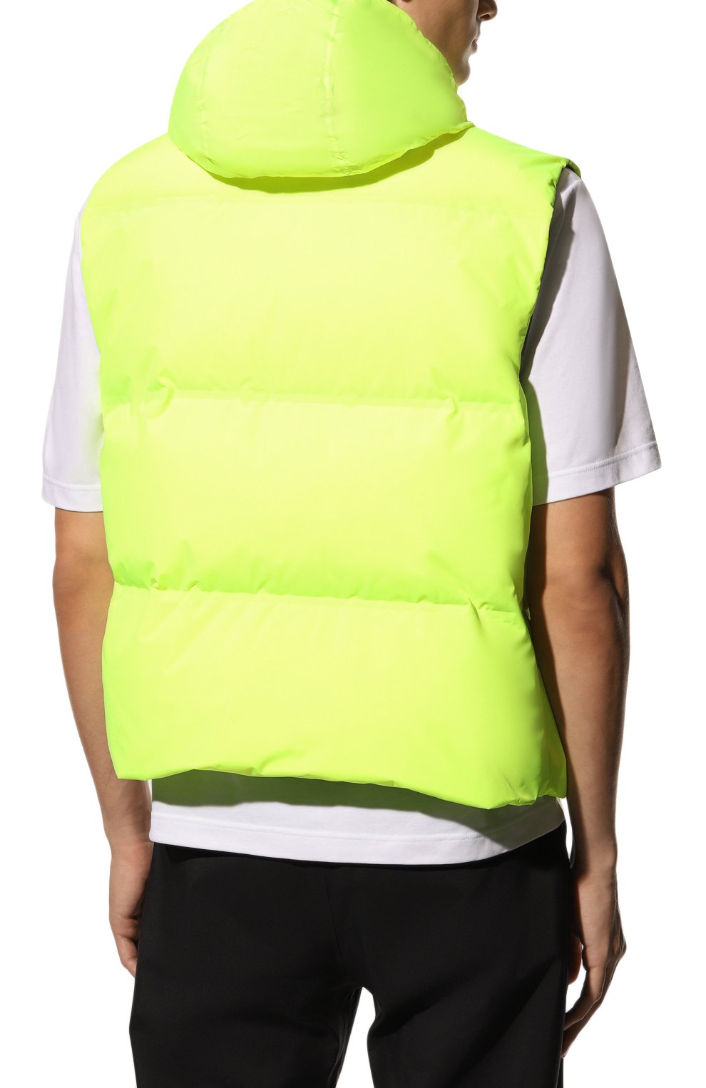 Пуховый жилет PRADA салатового цвета по цене 225000 руб., арт. SGB275-1VFD-F0F89-192, фото 6 Пуховый жилет PRADA, арт. SGB275-1VFD-F0F89-192, фото 6