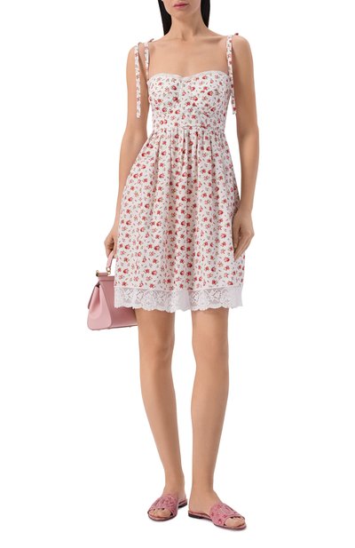 Кожаные шлепанцы bianca DOLCE & GABBANA, арт. CQ0436/AZ046, фото 3