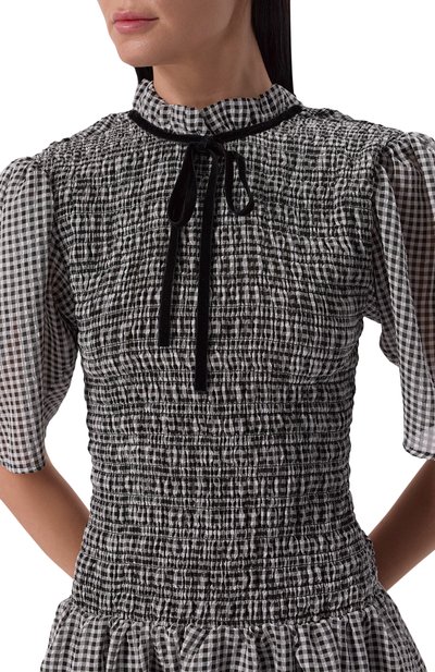 Платье GANNI черно-белого цвета по цене 41200 руб., арт. W0034/6813, фото 5 Платье GANNI, арт. W0034/6813, фото 5