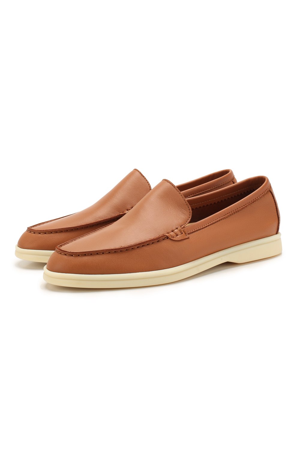 Кожаные лоферы summer walk LORO PIANA коричневого цвета по цене 54650 руб., арт. FAI0323, фото 1 Кожаные лоферы summer walk LORO PIANA, арт. FAI0323, фото 1