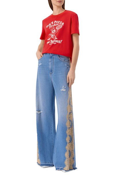 Женская хлопковая футболка DOLCE & GABBANA, арт. F8V42Z/GDDNF