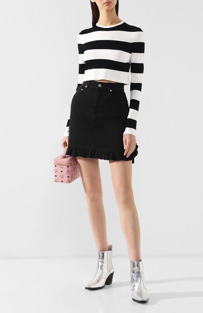 Топ из вискозы MARC JACOBS (THE) черно-белого цвета по цене 29950 руб., арт. M4007825, фото 2 Топ из вискозы MARC JACOBS (THE), арт. M4007825, фото 2