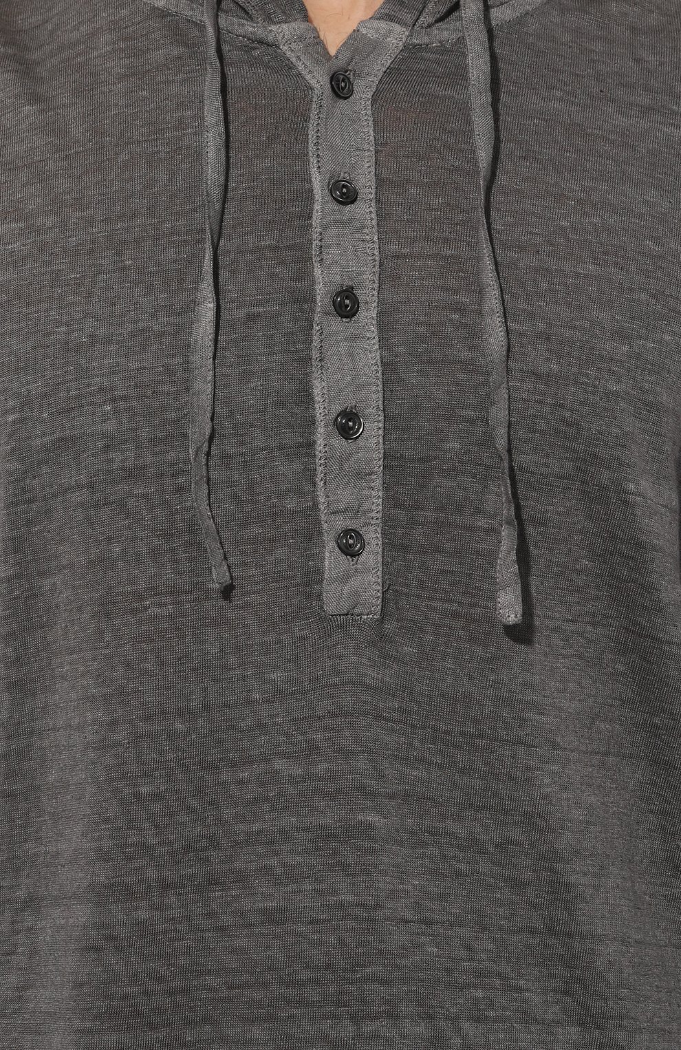 Льняной лонгслив-хенли 120% LINO темно-серого цвета по цене 26350 руб., арт. 31ALIM7553/000E908/S00, фото 5 Льняной лонгслив-хенли 120% LINO, арт. 31ALIM7553/000E908/S00, фото 5