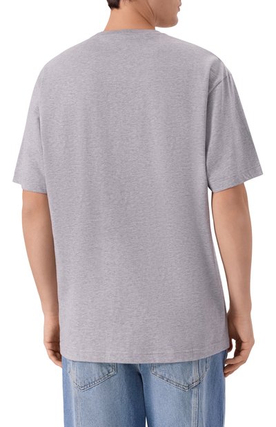 Хлопковая футболка GUCCI серого цвета по цене 77250 руб., арт. 796395/XJGQ7, фото 4 Хлопковая футболка GUCCI, арт. 796395/XJGQ7, фото 4