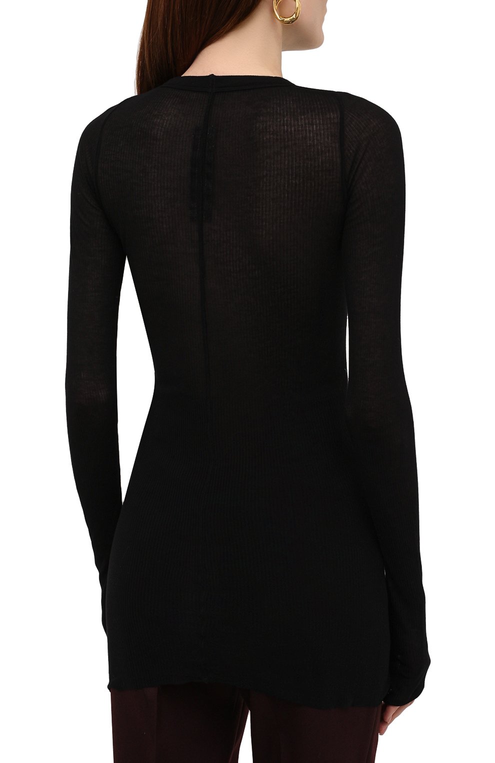 Лонгслив из вискозы и шелка RICK OWENS, арт. RP02A7202/RC, фото 4