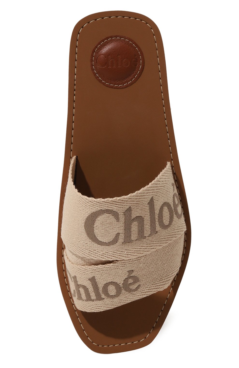 Текстильные шлепанцы woody CHLOÉ, арт. CHC23U188EF, фото 6