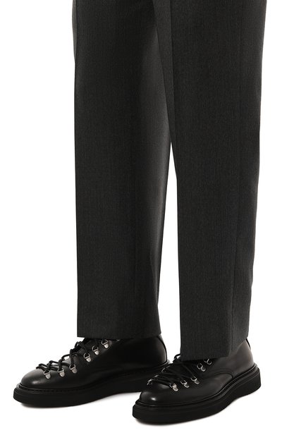 Кожаные хайкеры CAMERLENGO, арт. 16699/NER0+GRIGI0, фото 3