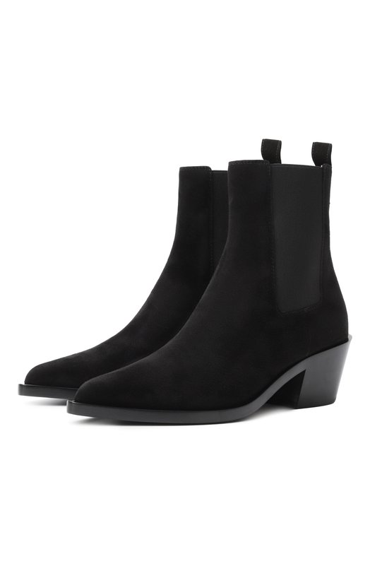 Замшевые ботильоны Wylie 55 Gianvito Rossi G72901.45CU0.CASNER0 Чёрный G72901.45CU0.CASNER0