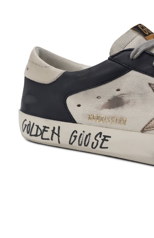 Кожаные кеды Super-Star Golden Goose Deluxe Brand GMF00103.F006902 Белый  GMF00103.F006902 Фото 7