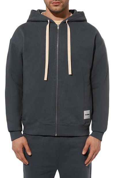 Хлопковая толстовка JIL SANDER синего цвета по цене 86200 руб., арт. J47HG0101/J20039, фото 3 Хлопковая толстовка JIL SANDER, арт. J47HG0101/J20039, фото 3