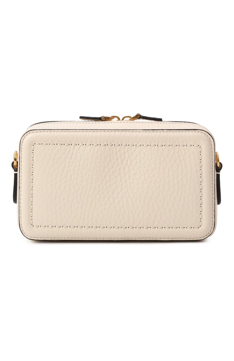 Женская сумка alltime mini VALENTINO кремового цвета, арт. 6W2P0AI5/RZR | Фото 6 (Драгоценные камни: Проставлено; Размер: mini; Материал сплава: Проставлено; Ремень/цепочка: На ремешке; Материал: Натуральная кожа)