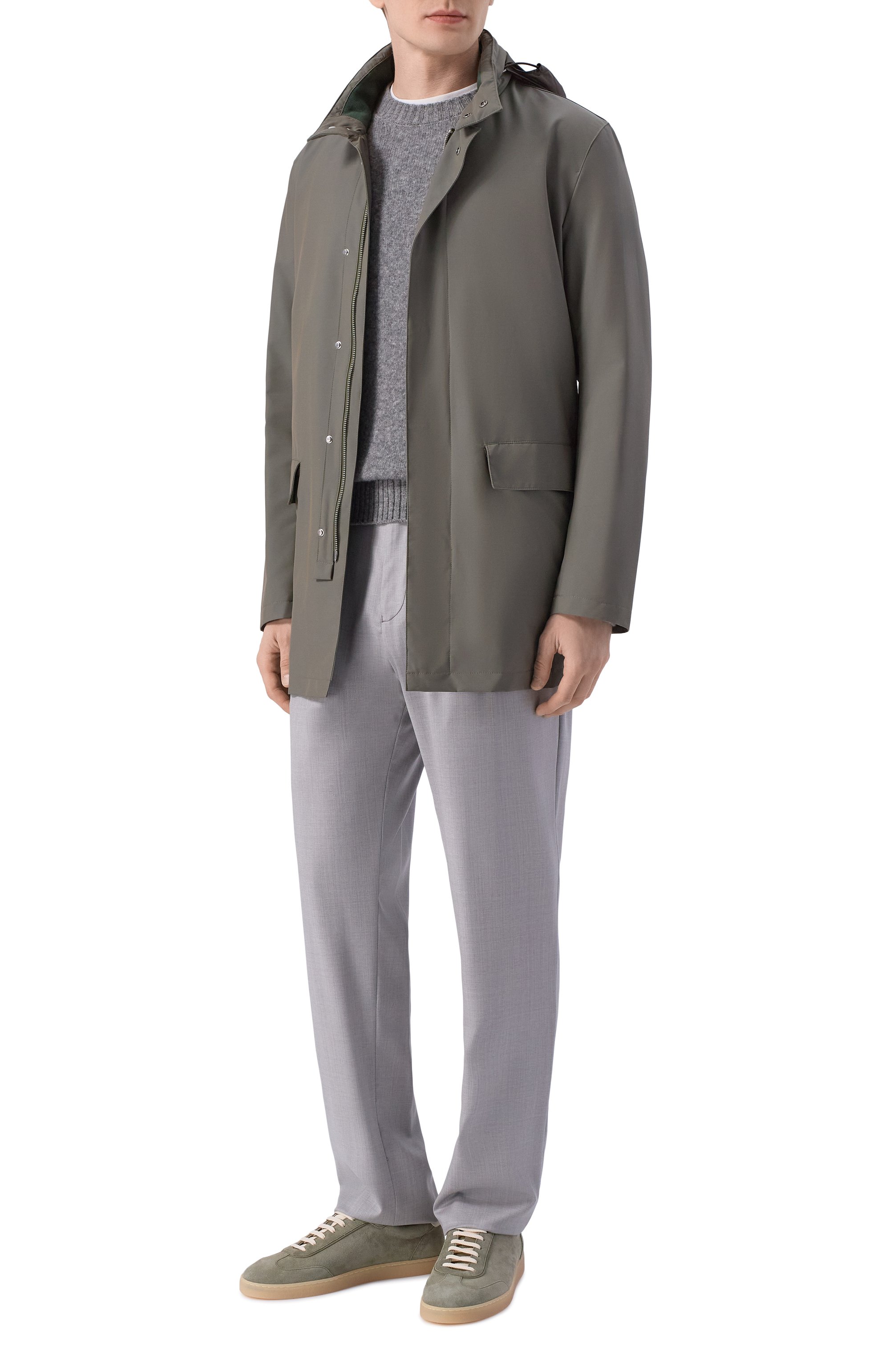 Шерстяные брюки KITON светло-серого цвета по цене 192500 руб., арт. UP1LACRK0631H, фото 2 Шерстяные брюки KITON, арт. UP1LACRK0631H, фото 2
